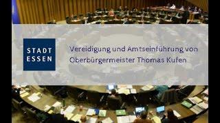 Vereidigung und Antrittsrede von Oberbürgermeister Thomas Kufen