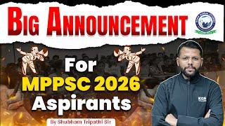 Big Announcement For MPPSC 2026 Aspirants  Shubham Tripathi Sir | Khan Global Studies | KGS