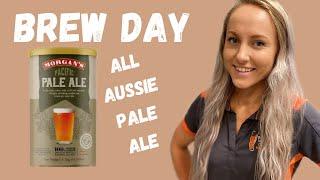 Home Brewing Brew Day. All Aussie Pale Ale home brew recipe. How to brew beer at home.