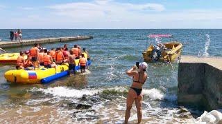 МАРИУПОЛЬ Новые туристы на Пляже Выходные на Море Восстановление и Жизнь сегодня