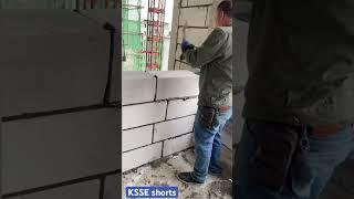 Lightweight block laying techniques #construction #amazing #satisfying #feed #building