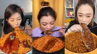 2x Spicy Noodles Eating with Fish " Real Mukbang Eating Chinese Food || Asmr Mukbangs