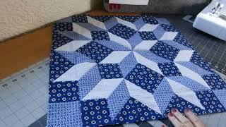 #104 * Patchwork Old Block  Carpenders wheel* Anleitung /Tutorial Wie mache ich das ? super easy