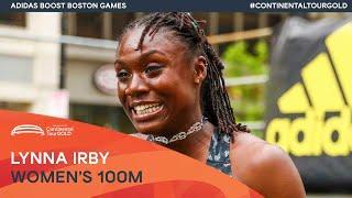 Lynna Irby wins 150m in Boston | Continental Tour Gold