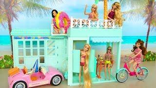 Пляж бунгало кукольный домик для Барби / Кукла Барби Пляжный гламурный крейсер