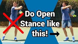 How to use open stance correctly in tennis