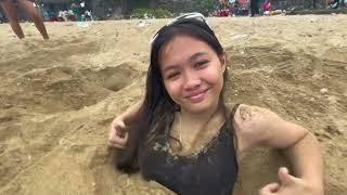 Best Friends Buried in the Sand | Filipina Teen Vlog - Cebu Philippines