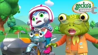 Kat’s Ride Gets Stuck! Grandma to the Rescue! | Gecko's Garage  | Toddler Fun Learning