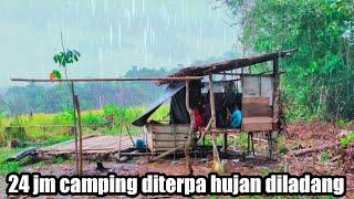 Camping hujan deras diladang masak sahur sampai berbuka