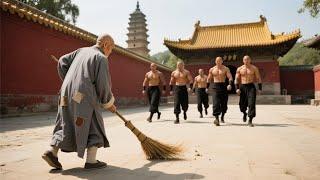 Kung Fu Movie! The sweeping old monk is actually a hidden Kung Fu master, invincible in battle!