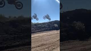 When you jump clean over your homie No choice but to toss a nice whip #bikelife #moto