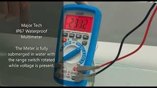 Major Tech IP67 Multimeter demonstrated underwater