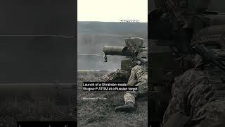 Ukrainian Soldiers Launch Stugna ATGM At Russian Target #warinukraine