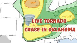 LIVE! Oklahoma Tornado Threat - Severe Storm Chase (May 23, 2024)