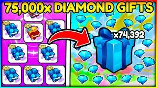 Opening 75,000x Diamond Gift Bags for UNLIMITED DIAMONDS in Pet Simulator 99!