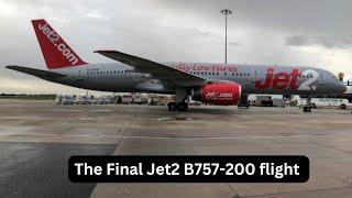 Trip report | Jet2 B757-200  | The final jet2 B757 flight  | Geneva - Manchester  