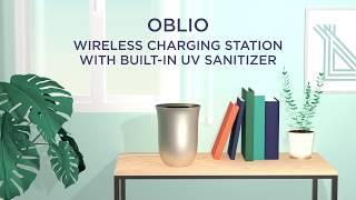 Lexon Oblio Wireless Charging Station & Sanitizer | MoMA Design Store