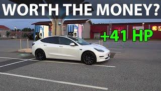 Tesla Model 3 LR acceleration boost test