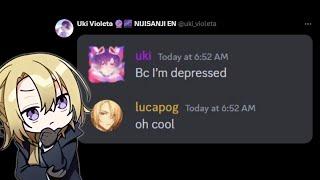 Luca gives more context to his discord message with Uki 【NIJISANJI EN | Luca Kaneshiro/Uki Violeta】