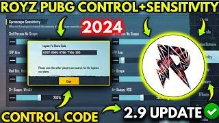 ROYZ PUBG NEW SENSITIVITY SETTINGS 2024 & ROYZ PUBG NEW 4 FINGER CONTROL BGMI/PUBG MOBIL