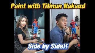 Let’s learn painting Spiderman statue with @titinunpainter8281 !! Our Goddess Painter!