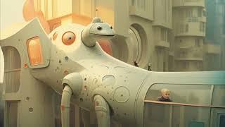 Surreal futuristic retro sci fi. 4k Ai Generated Video