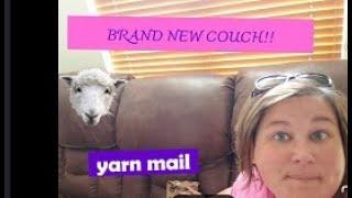 Yarn Mail from Kris and New Couch