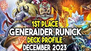 Yu-Gi-Oh! 1st Place Generaider Runick Deck Profile November 2023 Post AGOV