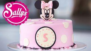 Minnie Mouse Torte / Motivtorte / Fondant Tutorial / mit Aufsteller / Sallys Welt