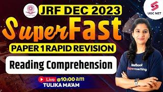 UGC NET Paper 1 | Reading Comprehension Rapid Revision | Paper 1 Revision MCQ | Tulika Ma'am