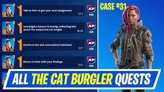 Fortnite Complete Wintervestigation Quests - How to EASILY Complete Case #31 The Cat Burgler Quests