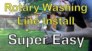 Installing a Rotary Washing Line - DIY