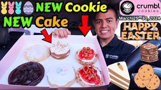 NEW Crumbl Cookies Review: Carrot Cake, Strawberry Pretzel Pie, Candy Eggs, Brownie, Lemon 2024