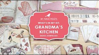 Grandmas Kitchen Printable Junk Journal Recipe Kit Tour