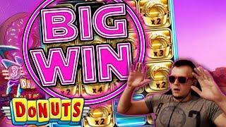 SUPER BIG WIN Bonus on Donuts Slot!