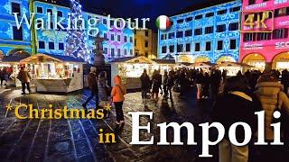 Christmas in Empoli 2024(Tuscany), Italy【Walking Tour】4K