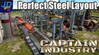 Perfectly Efficient Steel Smelter  Captain of Industry    Walkthrough, Tutorial, Guide, Tips