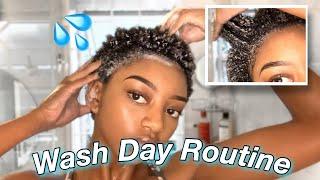 WASH DAY ROUTINE ON 4B/4C NATURAL HAIR || TWA Edition