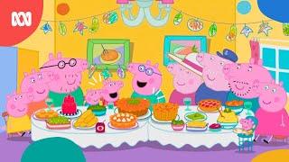 Peppa's family comes for Thanksgiving!  | Peppa Pig | ABC Kids