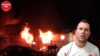 Firefighter Reacts to Fully Involved House Fire