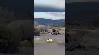 НОСОРОГ VS ЛЬВЫ   #животные #звери #носорог #лев