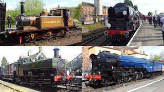 Severn Valley Spring Steam Gala Action! Taw Valley, Blue Peter, Fenchurch etc, 20th April 2024