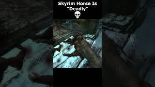 Skyrim Horse Is "Deadly"  #skyrim #skyrimanniversary #elderscrolls #shorts