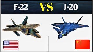J20 VS F22 Fighter Jet || Raptor VS Dragon Stealth Aircraft