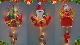 3 Easy Affordable Christmas Decoration  ideas from Ordinary materials | DIY Christmas craft idea499