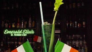 EMERALD ELIXIR COCKTAIL Recipe for St. Patrick`s Day