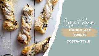 Homemade Puff Pastry Chocolate Twists | Costa Style Copycat Recipe