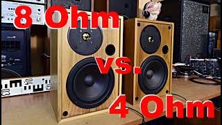 8 Ohm vs 4 Ohm Speaker Box - Sound Difference