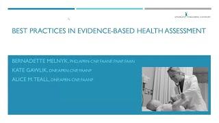 Best Practices in Evidence Based Health Assessment Webinar