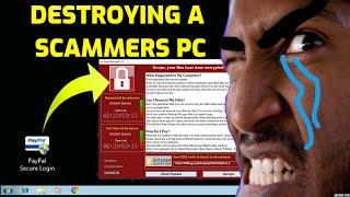 Scammer Steals My Files And Destroys His Computer!